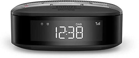 Philips R3505/12 Radiosveglia Digitale DAB+/FM, Allarme Doppio, Timer per Spegnimento Automatico, Design Compatto, Sincronizzazione Automatica Dell'orario, Batteria Tampone, Modello 2020/2021