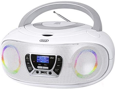 Trevi CMP 583 DAB Stereo Portatile con Ricevitore Digitale di Onde DAB / DAB + e FM con RDS, Display Alfanumerico ad Alta Leggibilità, Lettore CD, Mp3, USB, AUX-IN, Presa Cuffia, Bianco