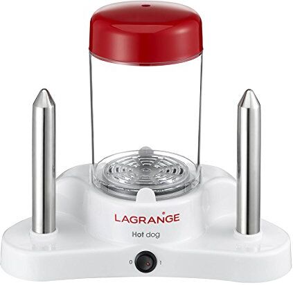 LAGRANGE Macchina per hot-dog, 30,5 x 15 x 27,3 cm, colore: bianco/rosso