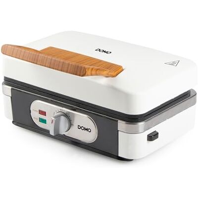 DOMO Snack macher 3 in 1 – Sandwichmaker – Piastra per waffle – Griglia a contatto – 1100 W – Bianco DOMO Snack macher 3 in 1 – Sandwichmaker – Piastra per waffle – Griglia a contatto – 1100 W – Bianco