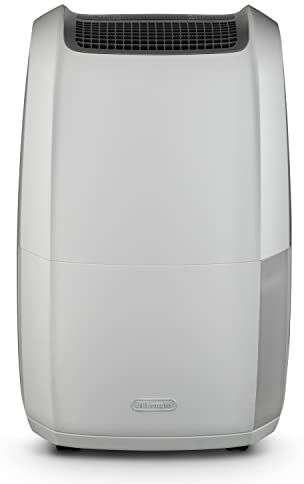 DeLonghi DDSX220 Tasciugo AriaDry Deumidificatore Ambiente Casa, 436 W, 20 Litri, 44 Decibel, Plastica, Bianco