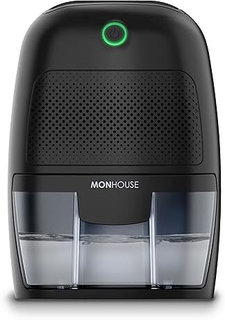 MONHOUSE Deumidificatore Da 600ml Assorbiumidita Portatile, Compatto E Silenzioso Mini Deumidificatore D'aria per Casa, Camera Da Letto, Auto, Ufficio, Garage, Roulotte E Cantina Rimuove Muffa