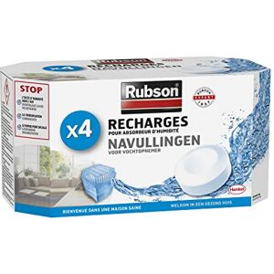 RUBSON Ricariche per deumidificatore, 4 pezzi, colore bianco RUBSON Ricariche per deumidificatore, 4 pezzi, colore bianco
