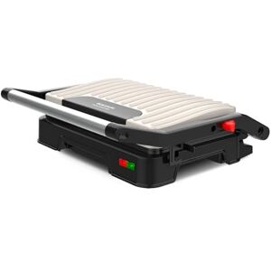 Taurus Grill Elettrico 1000W Apertura 180º Piastre 23x14,5 cm Rivestimento Antiaderente PFOA-free Coperchio Basculante Vaschetta Raccogligocce Rimovibile Crema. Taurus Grill Elettrico 1000W Apertura 180º Piastre 23x14,5 cm Rivestimento Antiaderente PFOA-free Coperchio Basculante Vaschetta Raccogligocce Rimovibile Crema.