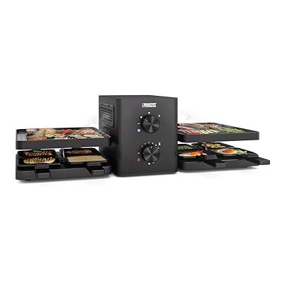Princess Raclette Purify, 8 persone, Sistema di Purificazione dell’Aria Integrato, Termostato Regolabile, Parti Lavabili in Lavastoviglie, Rivestimento Antiaderente, Cavo da 2m, 162660 Princess Raclette Purify, 8 persone, Sistema di Purificazione dell’Aria Integrato, Termostato Regolabile, Parti Lavabili in Lavastoviglie, Rivestimento Antiaderente, Cavo da 2m, 162660