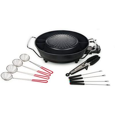 Tristar PZ-9131 - Nero - Set di pentola calda e grill coreano Tristar PZ-9131 - Nero - Set di pentola calda e grill coreano
