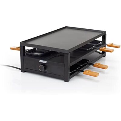 Princess 162655 - Nero - Grill per Raclette Princess 162655 - Nero - Grill per Raclette