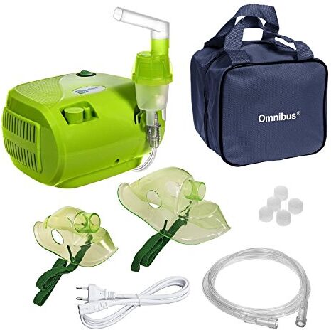 Omnibus Aerosol a pistone  BR-CN116 Inalatore con Nebulizzatore Colore Verde