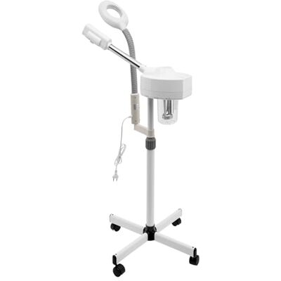 Begoniape Evaporatore viso 2 in 1 ozono vaporizzatore con asta retrattile e ugello a 360° per sauna facciale e lente di ingrandimento per salone spa Begoniape Evaporatore viso 2 in 1 ozono vaporizzatore con asta retrattile e ugello a 360° per sauna facciale e lente di ingrandimento per salone spa