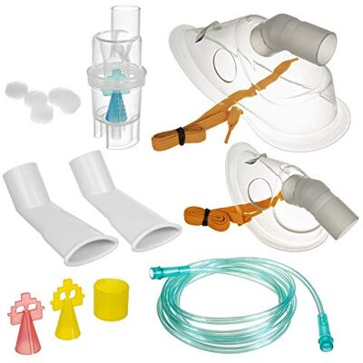 Little Doctor LD-SET1+2 Set di accessori per inalatore, set di inalazione, maschere, nebulizzatore, cavo, filtro, punte nasali Little Doctor LD-SET1+2 Set di accessori per inalatore, set di inalazione, maschere, nebulizzatore, cavo, filtro, punte nasali