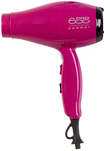 GAMMAPIU' GAMMAPIU’ Asciugacapelli Professionale 600Pro Fucsia, Phon per Capelli con Motore Professionale Italiano, Compatto e Potente, Griglia Rivestita in Tormalina, Ideale per Uso Intensivo W1800-2100