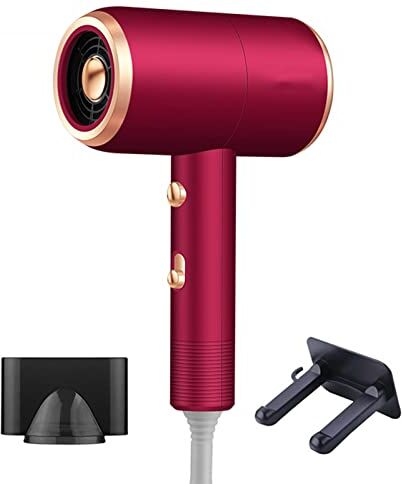 JUSHZ Phon Capelli Asciugacapelli Professionale Asciuga Capelli Piccolo Hair Dryer Ionico Cura Dei Capelli Temperatura Costante Ioni Negativi Luce Blu Alta Potenza Casalingo Regalo (27X13.5X8.5CM,grey)