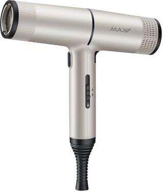 Max Pro Vento 1400W Phon Asciugacapelli da Viaggio con Diffusore e Due Ugelli Inclusi Professionale e Adatto per Ricci