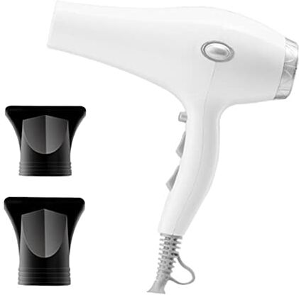 JUSHZ Phon Capelli Asciugacapelli Asciuga Capelli Piccolo Hair Dryer Ionico Ad Alta Potenza Ioni Negativi Regolazione Della Temperatura Regolazione Della Velocità Del Vento 2400 W (4.5X23X20cm,White)