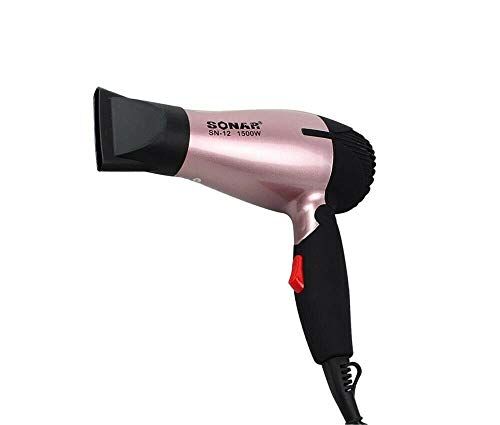 Gloriashoponline ASCIUGACAPELLI 1500W ASCIUGA CAPELLI A DUE VELOCITA’ PHON PIEGHEVOLE DA VIAGGIO