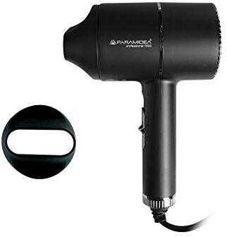 Mediawave Store Asciugacapelli Phon Professionale 1800W e 3 Velocità 1818 Myidea, Asciugacapelli Nuovo, Piccolo, Ideale da Viaggio, Salone, Parrucchiere (Nero)