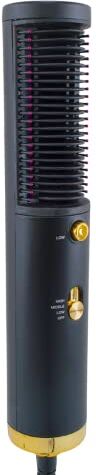 Mediawave Store Spazzola Asciugacapelli 600W Lisciante e Volumizzante Phon Multifunzione, Spazzola 2 in  per Piega, Asciuga e Disciplina Capelli, HS-88 (Nero)