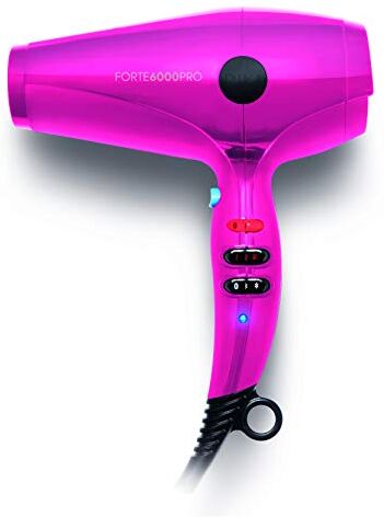 Diva Pro Styling Forte 6000 Pro Asciugacapelli 2400 Watt, 8 livelli di calore e 2 velocità, colore: Rosa