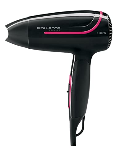 Rowenta , Asciugacapelli Pieghevole, Compatto, 1600 W, 2 Temperature/Velocità, Nero