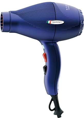 Gammapiù GAMMAPIU’ Asciugacapelli Professionale E-T.C. Light, Phon per Capelli Leggero (430gr), Phon Professionale Compatto, solo 18,5 cm, Griglia Rivestita in Tormalina, W1800-2100 (Spina ITALIA, Blu opaco)