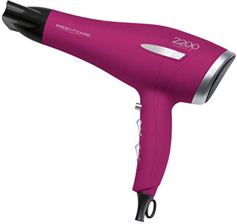 PROFI CARE ProfiCare 330451 PC-NT 3045 - Asciugacapelli professionale, potenza max. 2200 Watt, 3 livelli di temperatura/potenza, colore: viola/argento, 550 g