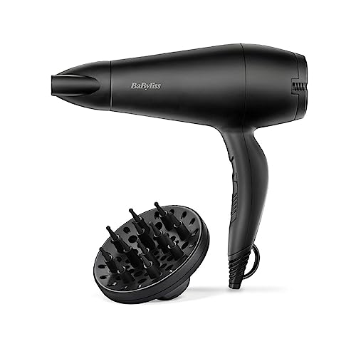 BaByliss D215DE Diffusore Nero 2000 W (2 Unità) Asciugacapelli