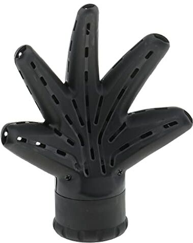 Generic Diffusore per asciugacapelli a forma di mano, colore nero, per parrucchiere, 20 x 16 cm, materiale plastico