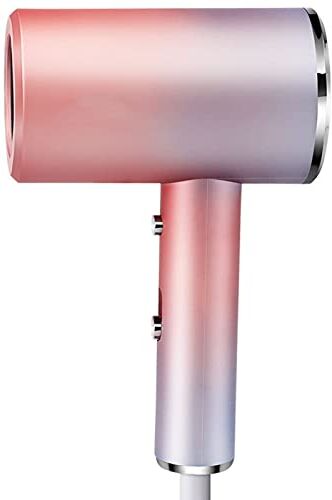 JUSHZ Phon Capelli Asciugacapelli Professionale Asciuga Hair Dryer Ionico Casalingo Ad Alta Potenza Cura Dei Temperatura Costante Grande Volume D'aria Ad Asciugatura Rapida 1200W (24X13cm,pink)