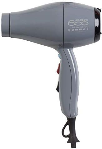 GAMMAPIU' GAMMAPIU’ Asciugacapelli Professionale 600Pro Grigio Tortora, Phon per Capelli con Motore Professionale Italiano, Compatto e Potente, Griglia Rivestita in Tormalina,Ideale per Uso Intensivo W1800-2100