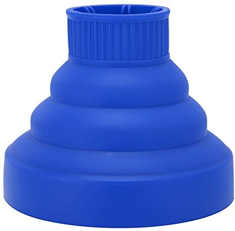 Zixyqol Diffusore Universale Per Asciugacapelli, Diffusore Portatile da Viaggio Per Casa Pieghevole in Silicone Resistente al Calore Per Asciugacapelli Per Diametro 4-5 Cm Asciugacapelli(Blu)