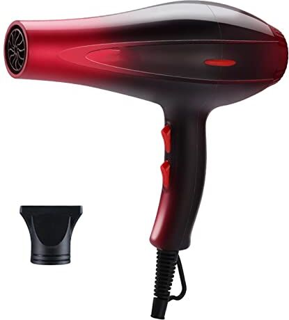 JUSHZ Phon Capelli Asciugacapelli Professionale Asciuga Capelli Piccolo Hair Dryer Ionico Mini Portatile Ad Alta Potenza Temperatura Costante E Asciugatura Rapida (25.3X 28X4.4cm,gradient red)