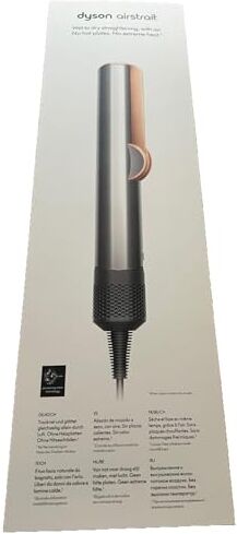 Dyson Multi Styler per capelli nichel/rame, asciuga e leviga i capelli bagnati contemporaneamente, aria calda, per ogni capelli, asciugacapelli, con salviette per la cura dei giovani