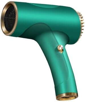 Oshhni Asciugacapelli portatile Asciugacapelli Elegante Asciugacapelli ad asciugatura rapida Cura dei capelli Asciugacapelli per salone Donna Uomo Dormitorio, Verde