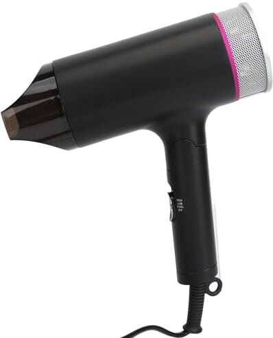 Generic Asciugacapelli Elettrico, Asciugacapelli Professionale Portatile Leggero per la Cura dei Capelli a Ioni Negativi per la Casa (Spina europea 220‑240 V)