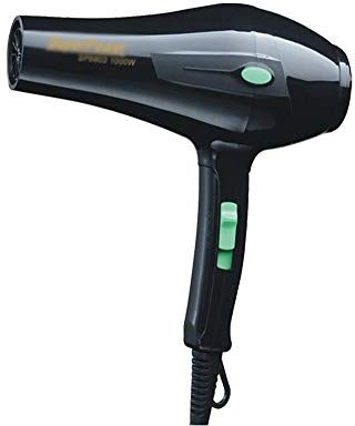 Yongyu Chenzinan Asciugacapelli Viaggi 1000W pieghevole ionico asciugacapelli Leggero Asciugacapelli caldo/freddo asciugacapelli professionale (Color : Black)