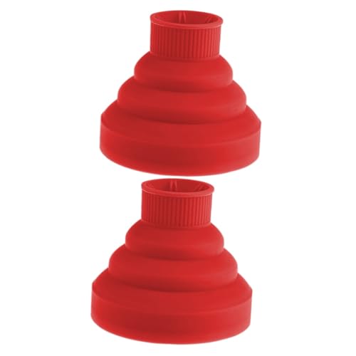 FRCOLOR 2 pezzi silicone asciugacapelli copertura viaggio aria soffiata protezione antivento rosso