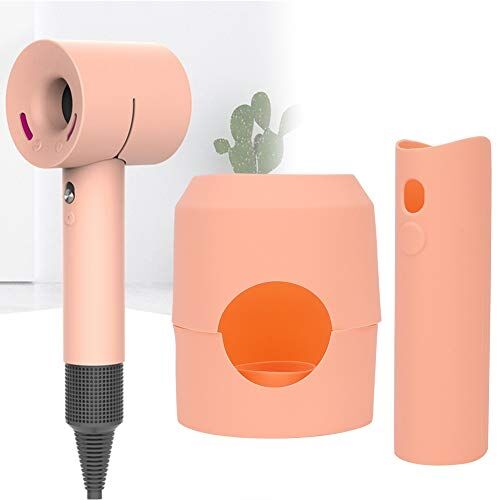 ZJchao Custodia Protettiva in Silicone per Asciugacapelli per Asciugacapelli Dyson, Custodia Protettiva Antigraffio Antiurto Antipolvere da Viaggio(Arancio Corallo)