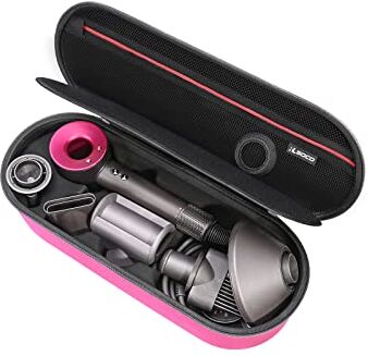 RLSOCO Custodia per Dyson Supersonic Antracite/Supersonic Asciugacapelli & Modello HD15/HD08（Rosa scuro）