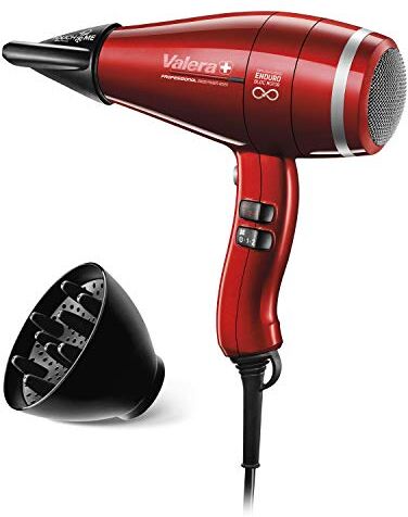 Valera Swiss Power4Ever, asciugacapelli professionale a ioni, potente e di lunga durata con motore digitale, 2400 Watt, colore Rosso