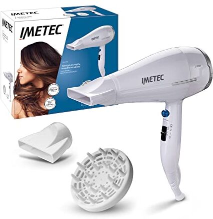 BELLISSIMA Imetec C20 2100 Asciugacapelli, 2100 W, Beccuccio Orientabile, Diffusore Professionale, Funzione Fast Drying per un'Asciugatura Rapida, 4 Combinazioni Aria/Temperatura, Colpo Aria Fredda, Cavo 1.8 m