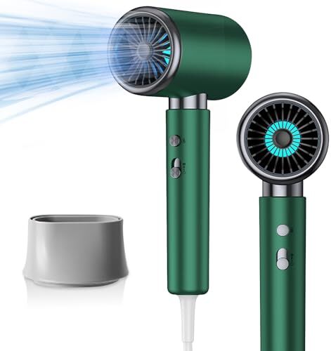 vacvad Asciugacapelli, 2400W Phon Capelli, Phon da Viaggio,Asciugacapelli Ionico,3 Temperature/2 Velocità, Senza Briciole, Protezione Contro il Surriscaldamento, Salone di Parrucchiere e a Casa Applicabile