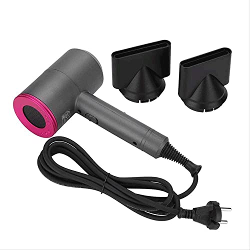 hsoazi Hair Dryer, Hair Dryer, Hammer Wind Pipe, Home Barber Shop, Wall-Mounted, 2000W, Small Appliances, Hot And Cold Wind Wind Blowwind. European Plug (220V) Metallic Pink And Silver Red (3 Accessories)