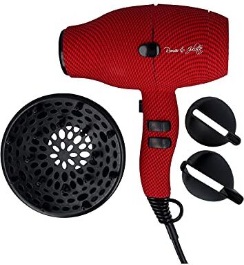 Albi Pro Albi Essiccatore R&J Ultra Compatto Rosso 2000w (3650R), Nero