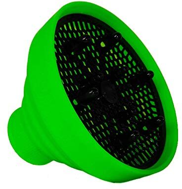 Phoenix Diffusore In Silicone Pieghevole 2a Generazione Portatile Da Viaggio Universale Phon Professionale Asciugacapelli Kit Oli Essenziali x Capelli Ricci Perfetti Naturali Fono (Verde)