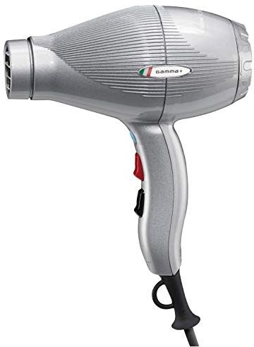 GAMMAPIU' GAMMAPIU’ Asciugacapelli Professionale Ion Ceramic Argento, Generatore Ionico, Phon per Capelli Leggero, Silenzioso e Potente, Fon Tecnologia a Ioni, Griglia Rivestita in Argento, W 2000-2300