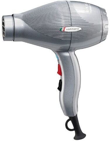 Gammapiù GAMMAPIU’ Asciugacapelli Professionale E-T.C. Light, Phon per Capelli Leggero (430gr), Phon Professionale Compatto, solo 18,5 cm, Griglia Rivestita in Tormalina, W1800-2100 (Spina ITALIA, Argento)