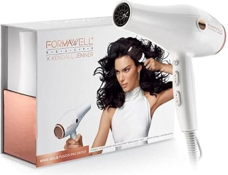 Formawell beauty Asciugacapelli Jenner Tecnologia Ionic-Gold Fusion anti elettricità statica e arricciacapelli professionale