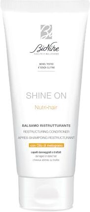 Bionike Shine On Nutri-Hair, Balsamo Ristrutturante e Nutriente per Capelli Danneggiati e Sfibrati, Prolunga la Durata del Colore, Dona Morbidezza, 200 ml