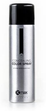 KMAX Concealing Color Spray Spray Capelli Bianchi, Ritocco Ricrescita Capelli, Polvere per Capelli per Coprire le Calvizie Formato da 200 ml Nero