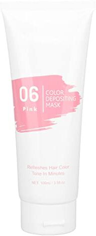 Generic Balsamo per Capelli Tinti, Balsamo per Tintura di Colore Semipermanente 100 Ml Misto per la Casa per Uomo (PINK)